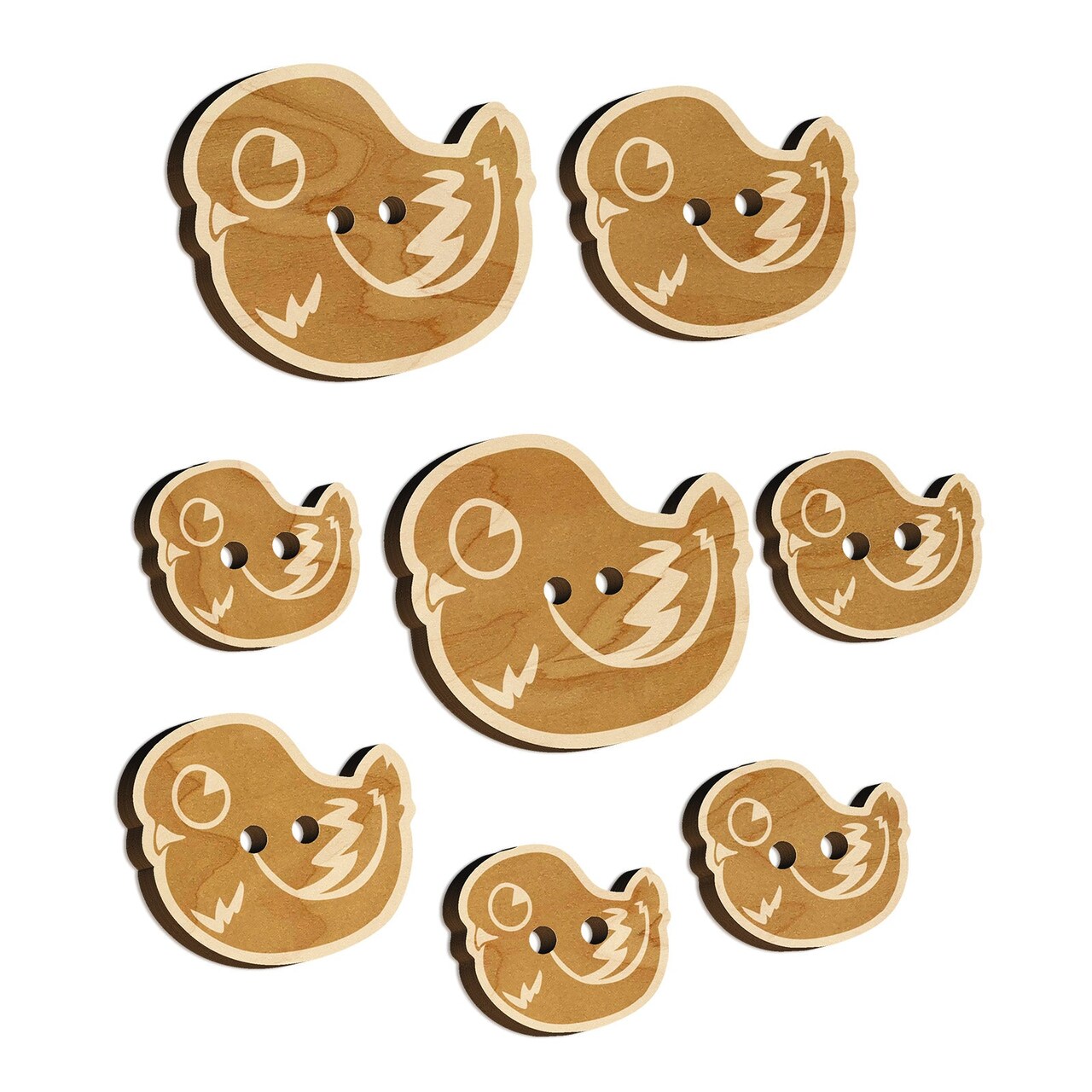 Cute Pigeon Bird Wood Buttons for Sewing Knitting Crochet DIY Craft